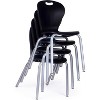 School Student Stack Chair - Ergonomic Molded Seat Shell with Robust Riveted Frame - for Classrooms in Home Learning of Office - Pack of 4 Chairs - 3 of 4