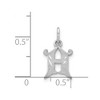 Black Bow Jewelry 14k White Gold, Isabelle Collection, Mini Letter H Initial Charm - 4 of 4