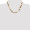 Black Bow Jewelry Men's 6.75mm, 14k Yellow Gold, Concave Figaro Chain Necklace - 2 of 4