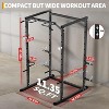 1100 lbs Multi-Functional Power Cage, Adjustable Safety Bars, Power Rack with Pull-Up Bar for Home Gym and Garage Gym - 4 of 4
