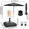 Yescom 13ft XL Heavy Duty Solid Wood Outdoor Patio Umbrella with Base Parasol Wheels Stand for Bistro Market Table Garden Deck Yard Poolside - 2 of 4