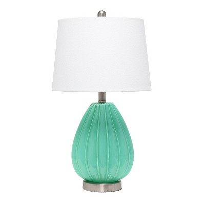 Pleated Table Lamp with Fabric Shade Seafoam - Lalia Home