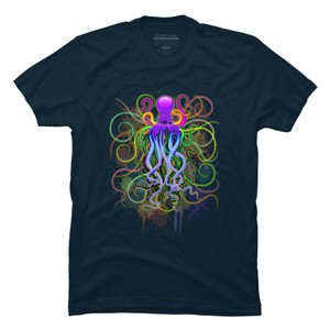 Men's Design By Humans Octopus Psychedelic Luminescence By BluedarkArt T-Shirt - 1 of 4