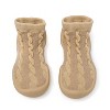 Komuello Toddler Boy Girl First Walk Sock Shoes Cable Knit - Dark Beige - 2 of 4