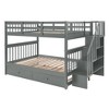 TIRAMISUBEST Full-Over-Full Bunk Bed with Twin size Trundle, Storage and Guard Rail - 3 of 4