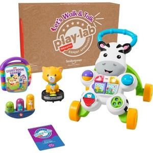 Fisher-Price Baby & Toddler Play Kit Let’s Walk & Talk Gift Set, Developmental Toys & Activity Guide - 1 of 4