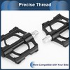 Unique Bargains Cycling Bike Pedal 9/16" Spindle Plastic for Road Mountain BMX MTB Bike Black - 4 of 4