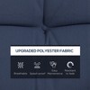 Aghana Digitals 4-Piece Navy Blue Outdoor Bench Cushion Set: 59" Tufted Seat & Back Pads with 2 - 3 of 4