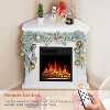ZAFRO Corner Electric Fireplace with Mantel, TV Stand Electric Fireplace Heater , Bedroom, White - 4 of 4