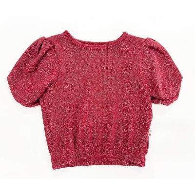 Girl Sparkle Puff Sleeve Top - t2love