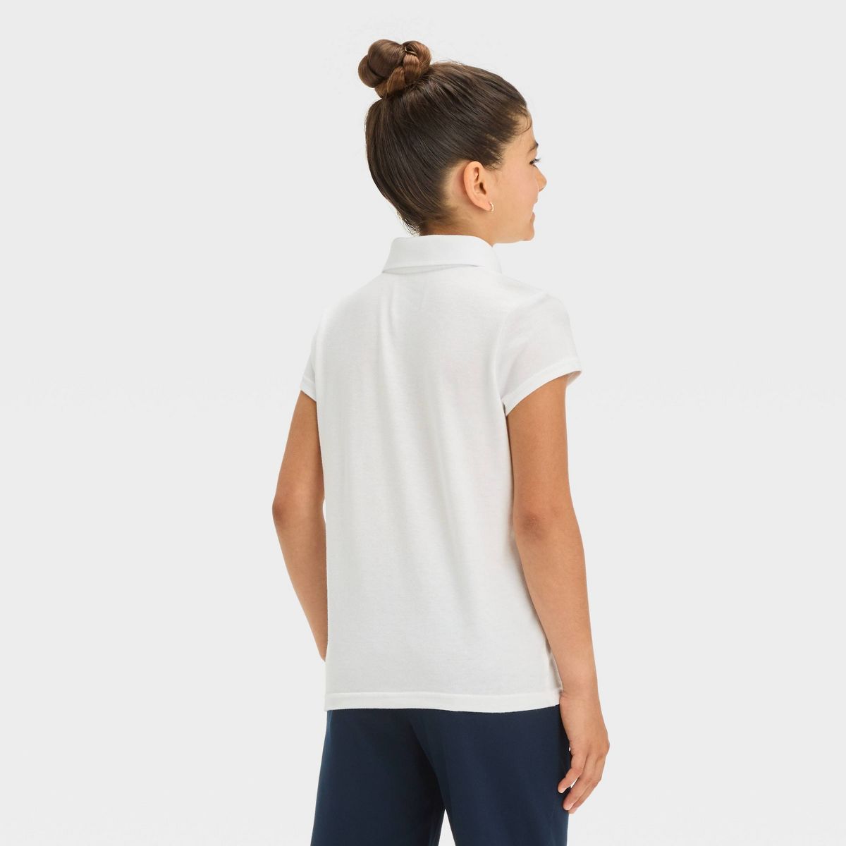 Girls' Short Sleeve Jersey Uniform Polo Shirt - Cat & Jack™ - thumbnail 5