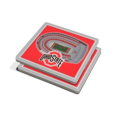  NCAA Ohio State Buckeyes 3D Stadium View Coasters 