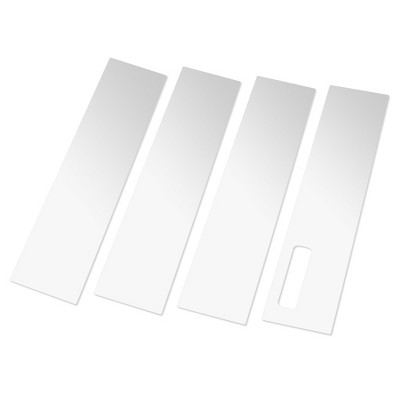 Unique Bargains Stainless Steel Posts Trim Posts Accent Covers Door for Ford F150 Extended 2015-2020 Polished Chrome 4Pcs