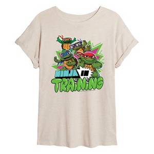 Women's - Teenage Mutant Ninja Turtles Mutant Mayhem - Ninja In Training Oversized Graphic T-Shirt - 1 of 4
