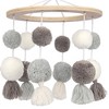 Lambs & Ivy Signature Pom Pom Musical Baby Crib Mobile - White/Gray - 2 of 4