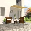 vidaXL Yellow and White Retractable Awning – Versatile Weather-Resistant Outdoor Cover for Windows, Terraces – UV-Resistant Fabric Sturdy Steel Frame - 2 of 4