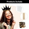 24 Pieces Gold Party Photo Booth Props Set with Crowns, Lips, Ties for Birthday Wedding Prom - 4 of 4