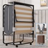 Mjkone Adult Folding Bed with Memory Foam Mattress Sleeper Wood Slats,With dust cover,75*32 - 2 of 4
