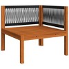 vidaXL Patio Corner Sofa with Cushions Solid Acacia Wood - 3 of 4