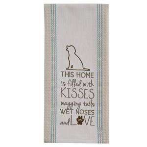 Park Designs Dog Paw Filled with Kisses Embroidered Dishtowel - 1 of 2