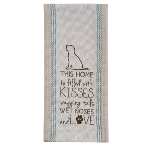 Park Designs Dog Paw Filled with Kisses Embroidered Dishtowel - image 1 of 2