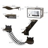VisioGear Cat Shelves with Curved Platform, Cat House, and Flat Perch, Wall-Mounted Cat Tree Climbing Playground, Coffee Brown, 23.5"*11"*4.8" - 3 of 4