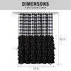 LunaLulinlk Shower Curtain Black and White Buffalo Plaid Pattern Fabric - 3 of 4