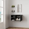 ELECWISH 28 in. W x 18.5 in. D x 16 in. H Bath Vanity Cabinet with Solid Surface Vanity Top with Mirror in Black - 4 of 4