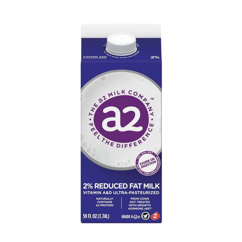 a2 Milk 2% Vitamin A &#38; D Ultra-Pasteurized - 59 fl oz, 1 of 6