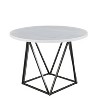 Ramona Round Dining Table White - Steve Silver Co.: 44" Marble Top, Bronze Metal Base, Seats 4 - 3 of 4