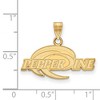 Black Bow Jewelry 10k Yellow Gold Pepperdine Waves NCAA Small Pendant - 2 of 3