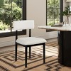 Modern Boucle Upholstered Dining Chairs Set of 2, Armless Chairs with Solid Wood Frame for Kitchen or Dining Room - Panipeachy - 2 of 4