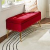 Hippolytus Storage Bench with Nailhead Trim and Button-tufted for Bedroom| ART OF LIVING DESIGNS - 2 of 4