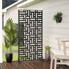MAYEERTY Planter Box with Trellis Iron Black Arch Square 01 Style 72x35x16in 3-Piece Set - 2 of 4