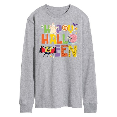 Men's - SpongeBob SquarePants - Happy Halloween Long Sleeve Graphic T-Shirt