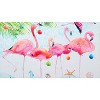 Olivia's Home Holiday Flamingo Doormat – 22" x 32" Indoor/Outdoor Tropical Christmas Mat with Festive Bird Design - 2 of 3