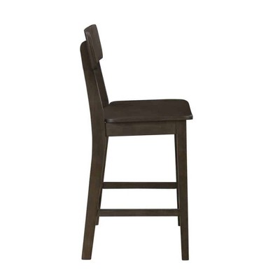 Torino Carbonite Finish Wood Counter Height Barstool