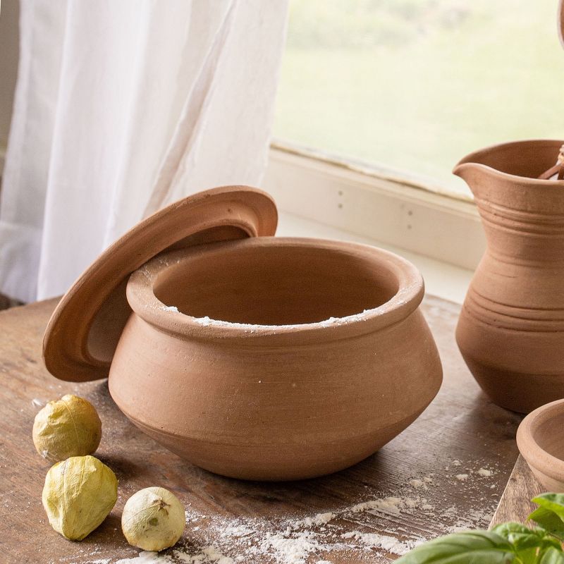 Natural Terracotta Serving Pot with Lid by Foreside Home & Garden, 2 of 8