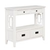 NicBex 36" Farmhouse Console Table with 4 Drawers, Wood Entryway Table with Storage Shelf, Side Hollowed TV Stands for Living Room, Entryway - 4 of 4