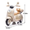 SEVOBAL Toy Vehicles, Kids Three-Wheel Ride On Car with Storage Space and Music for Children Outdoor Play, Beige, 41.34"*16.54"*27.56" - 2 of 4