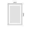 PAGED LED Bathroom Mirror with Front and Backlight, Wall Mounted Vanity Mirror with Aluminum Frame, Anti-Fog, Memory, 3 Colors - 4 of 4