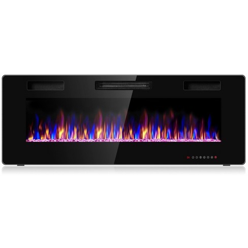 Electric Fireplace Wall-Mounted Electric Fireplace Electric Stove  fireplaces 127 cm Built-in Electric Fireplace 750 1500W Heating with Remote  Control