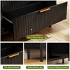 Modern Fluted 6-Drawer Dresser – Wide Chest with Metal Handles & Legs, Wooden Dresser TV Stand, Clothes Storage Organizer for Bedroom, Living Room - 3 of 4