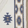 Design Imports Southwestern Textured Fringe - Stone & Blue - 2 X 3 Ft - 3 of 4