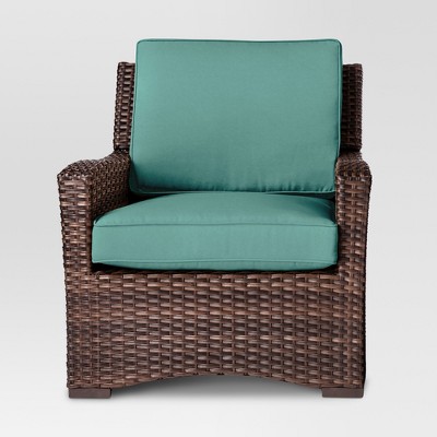  Halsted All Weather Wicker Patio Club Chair - Turquoise - Threshold™ 