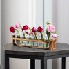 Le'raze Beautiful Glass Flower Vase with Wooden Plant Stand & 6 Bud Vases - 3 of 4