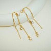 Gold Earrings for Women Trendy, Simple Dainty 14K Gold Plated Paperclip Square Chain Link Dangle Pin Stud Huggie Earrings Lightweight - 4 of 4