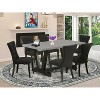 HomeStock 7-Piece Natural Oak Finish Solid Wood Top Dining Table with 6 Chairs - 2 of 4