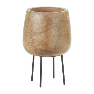 Melrose Wood Planter with Stand 12"H - 1 of 2