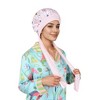 Anna-Kaci Women Silk Bonnet for Sleeping Satin Hair Bonnet with Butterfly Print and Adjustable Tie Band - 4 of 4